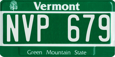VT license plate NVP679