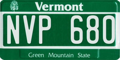 VT license plate NVP680