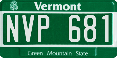 VT license plate NVP681