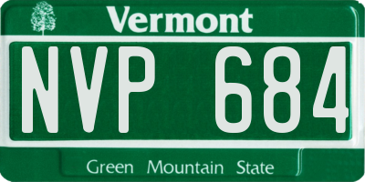 VT license plate NVP684