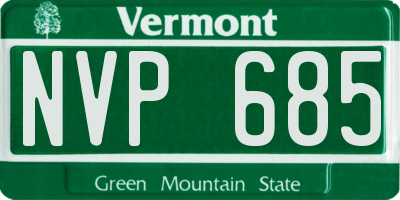 VT license plate NVP685