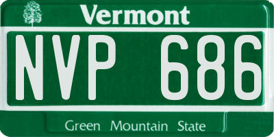 VT license plate NVP686