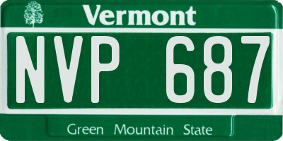 VT license plate NVP687