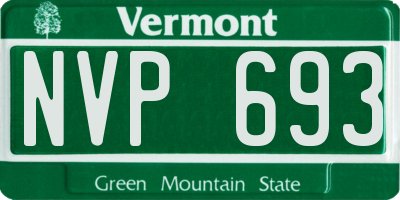 VT license plate NVP693
