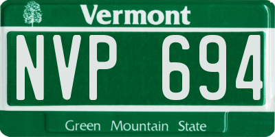VT license plate NVP694