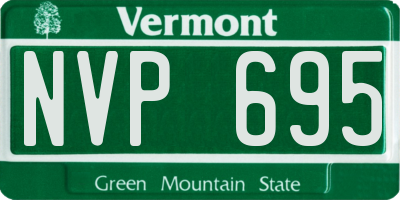 VT license plate NVP695