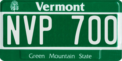 VT license plate NVP700