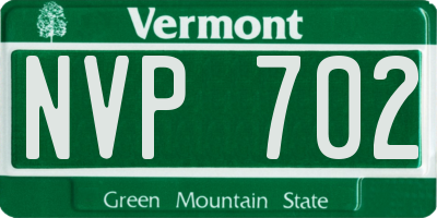 VT license plate NVP702