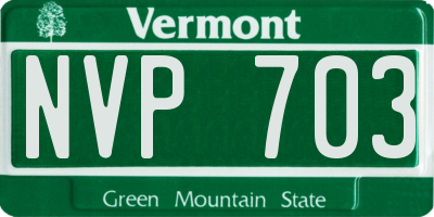 VT license plate NVP703