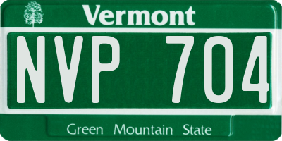 VT license plate NVP704