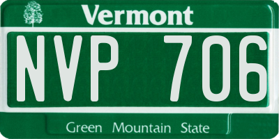 VT license plate NVP706
