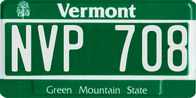 VT license plate NVP708
