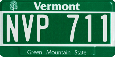 VT license plate NVP711