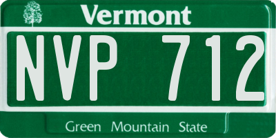 VT license plate NVP712