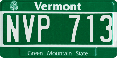 VT license plate NVP713