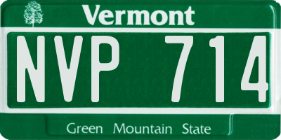 VT license plate NVP714