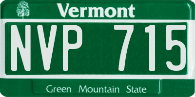 VT license plate NVP715