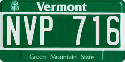 VT license plate NVP716