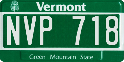 VT license plate NVP718