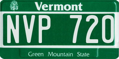 VT license plate NVP720