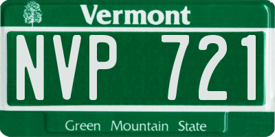 VT license plate NVP721
