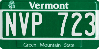 VT license plate NVP723
