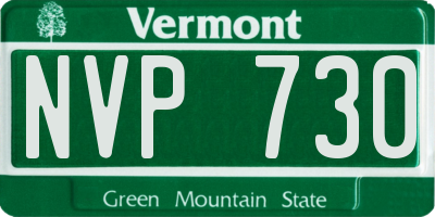 VT license plate NVP730