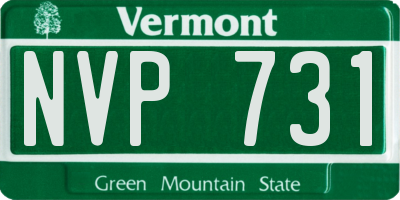VT license plate NVP731