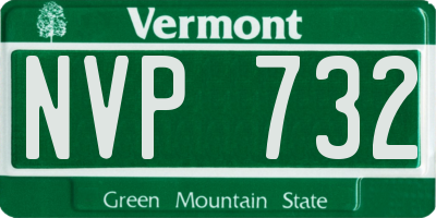 VT license plate NVP732