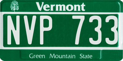 VT license plate NVP733