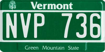 VT license plate NVP736