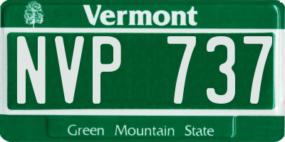 VT license plate NVP737