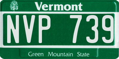 VT license plate NVP739