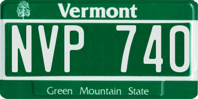 VT license plate NVP740