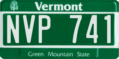 VT license plate NVP741
