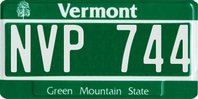 VT license plate NVP744