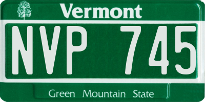 VT license plate NVP745