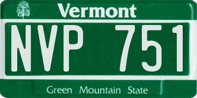 VT license plate NVP751