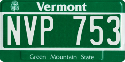 VT license plate NVP753