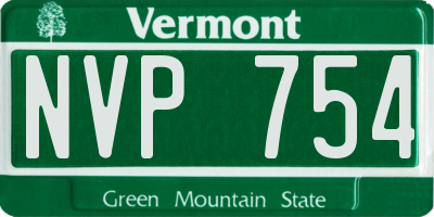 VT license plate NVP754