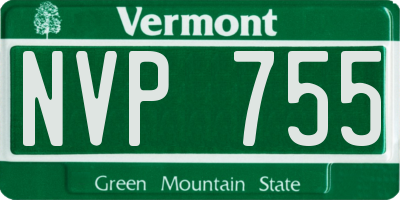VT license plate NVP755