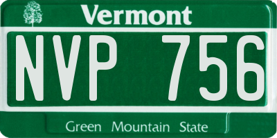 VT license plate NVP756