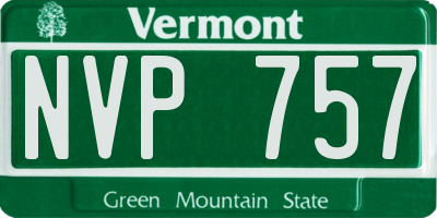 VT license plate NVP757