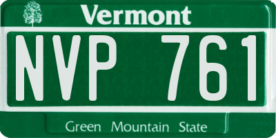 VT license plate NVP761