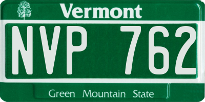 VT license plate NVP762