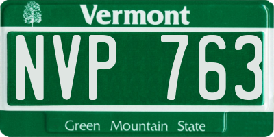 VT license plate NVP763