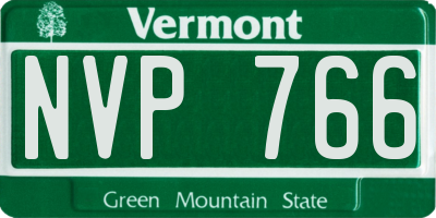 VT license plate NVP766
