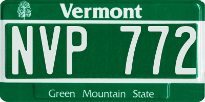 VT license plate NVP772