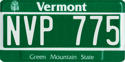 VT license plate NVP775