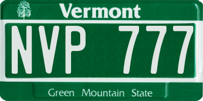 VT license plate NVP777